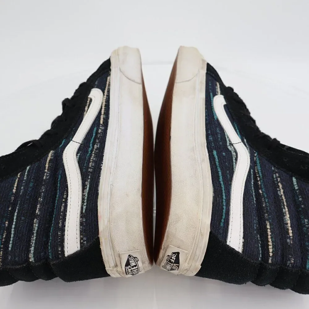 Vans SK8 Knit Lines Suede Hi Top Lace Up Black Skate Sneakers Women's 8.5